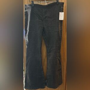 NWT Free People Charcoal Gray Flare Jeans Size 32